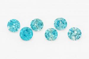 Голубой Циркон комплект 4,45 карат