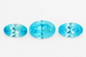 Голубой Циркон комплект 3,65 карат